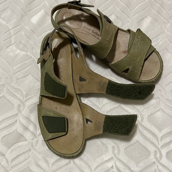 Sage Green Josef Seibel Sandals - Picture 8 of 12